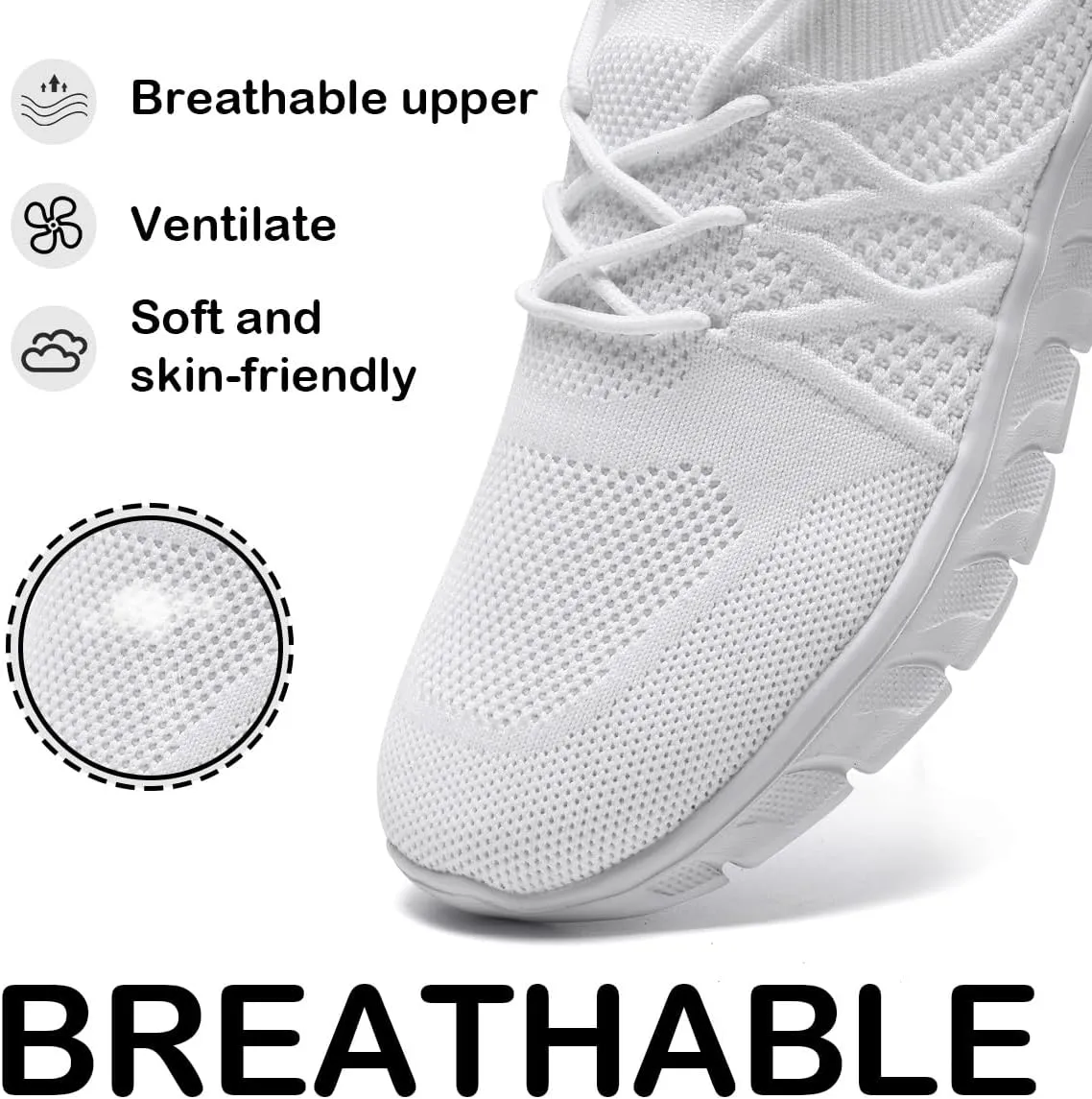 Womens Running Shoes Walking Tennis Sneakers Slip on Gym Sports Workout Jogging Mesh Breathable Lightweight Non Slip Comfortable Fashion