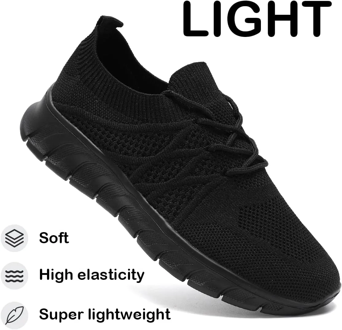 Womens Running Shoes Walking Tennis Sneakers Slip on Gym Sports Workout Jogging Mesh Breathable Lightweight Non Slip Comfortable Fashion