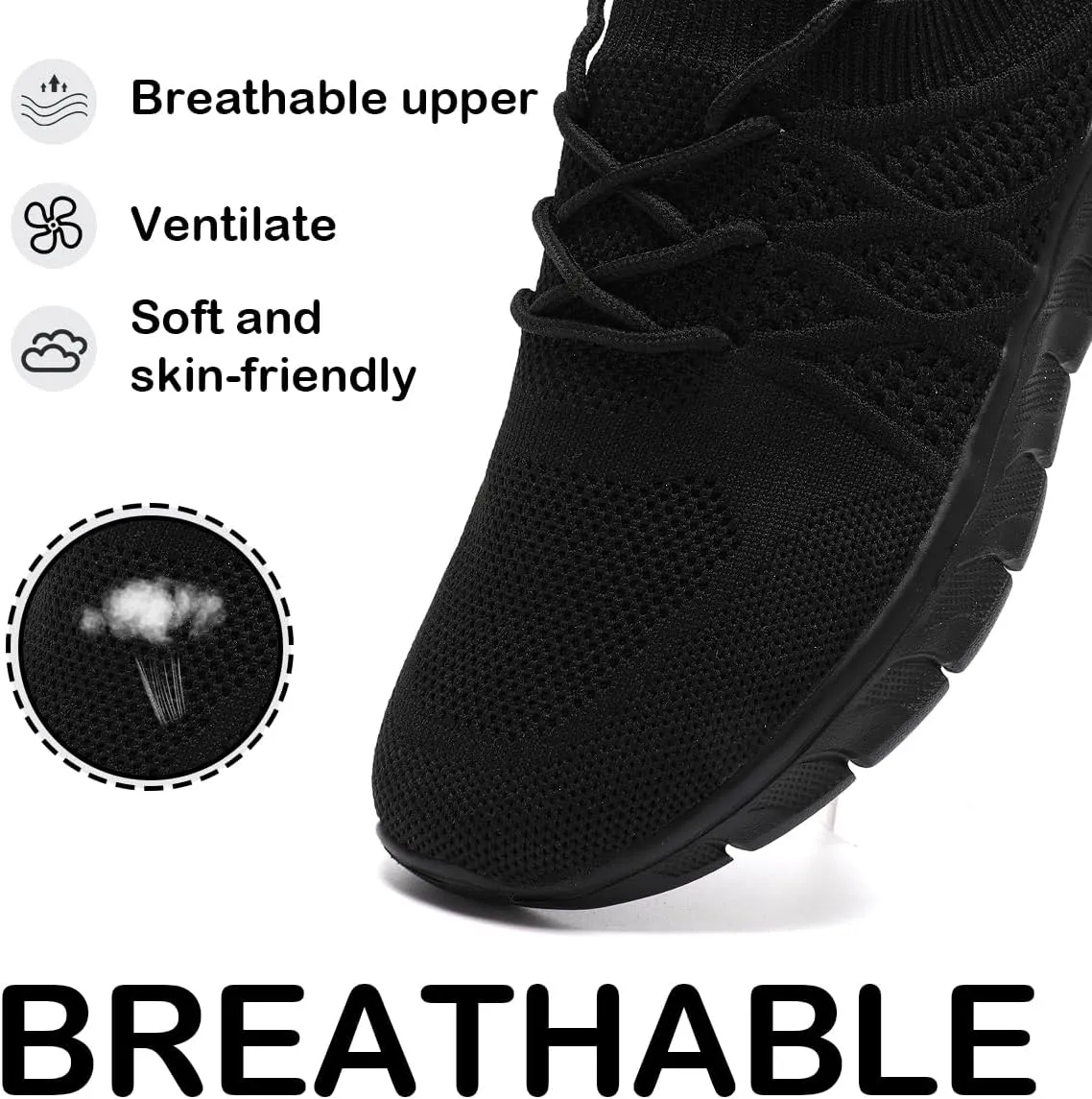 Womens Running Shoes Walking Tennis Sneakers Slip on Gym Sports Workout Jogging Mesh Breathable Lightweight Non Slip Comfortable Fashion