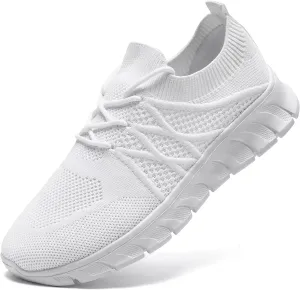Womens Running Shoes Walking Tennis Sneakers Slip on Gym Sports Workout Jogging Mesh Breathable Lightweight Non Slip Comfortable Fashion