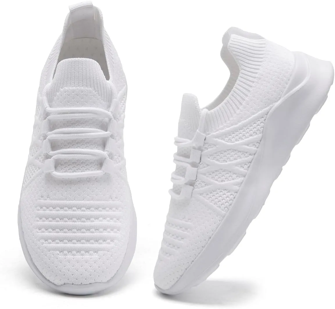 Womens Running Shoes Walking Tennis Sneakers Slip on Gym Sports Workout Jogging Mesh Breathable Lightweight Non Slip Comfortable Fashion