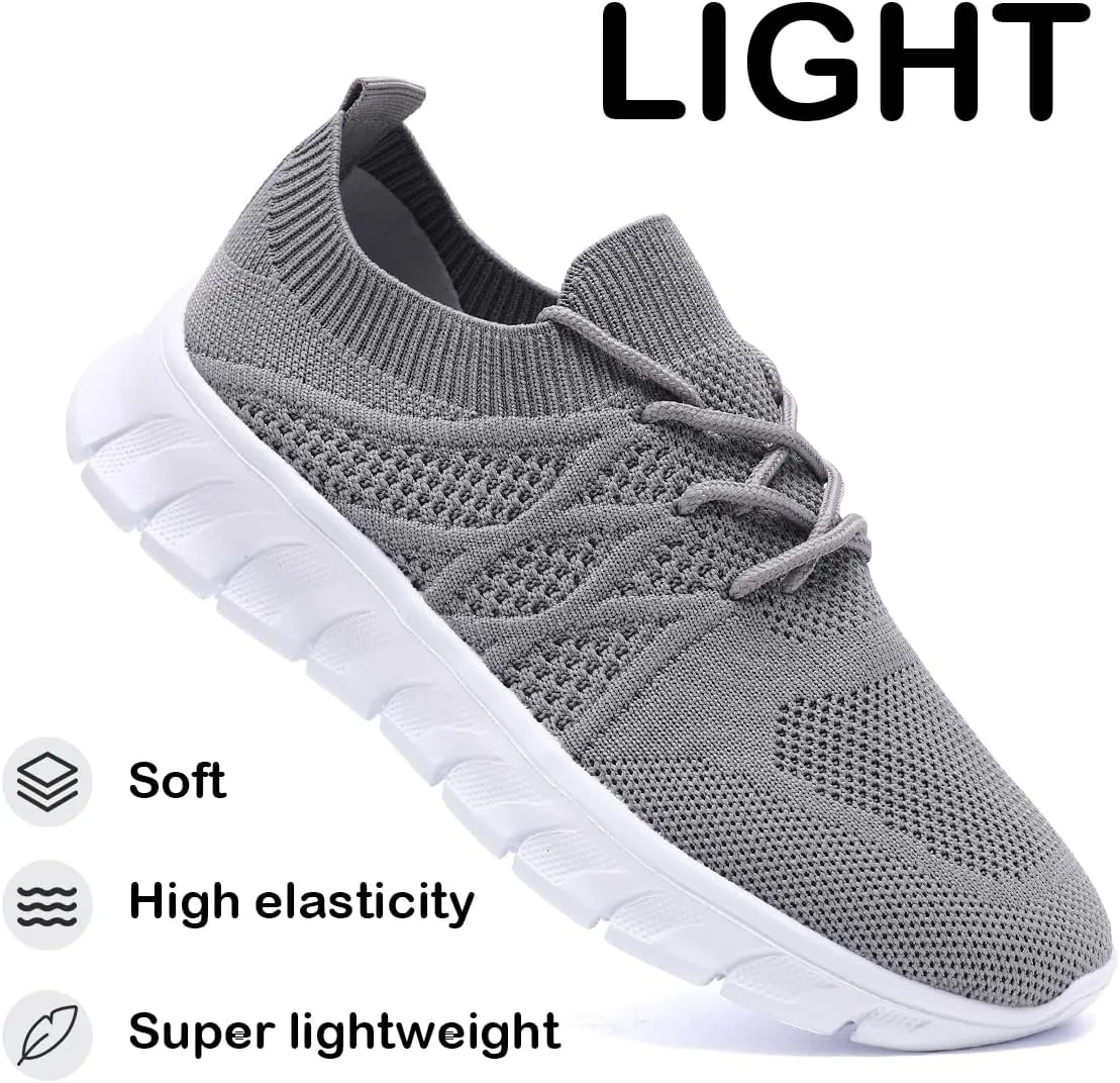 Womens Running Shoes Walking Tennis Sneakers Slip on Gym Sports Workout Jogging Mesh Breathable Lightweight Non Slip Comfortable Fashion