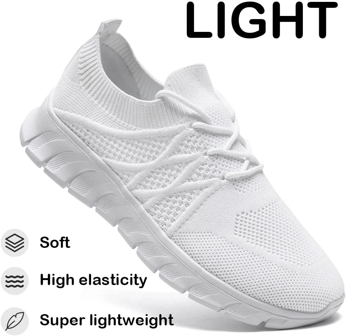 Womens Running Shoes Walking Tennis Sneakers Slip on Gym Sports Workout Jogging Mesh Breathable Lightweight Non Slip Comfortable Fashion