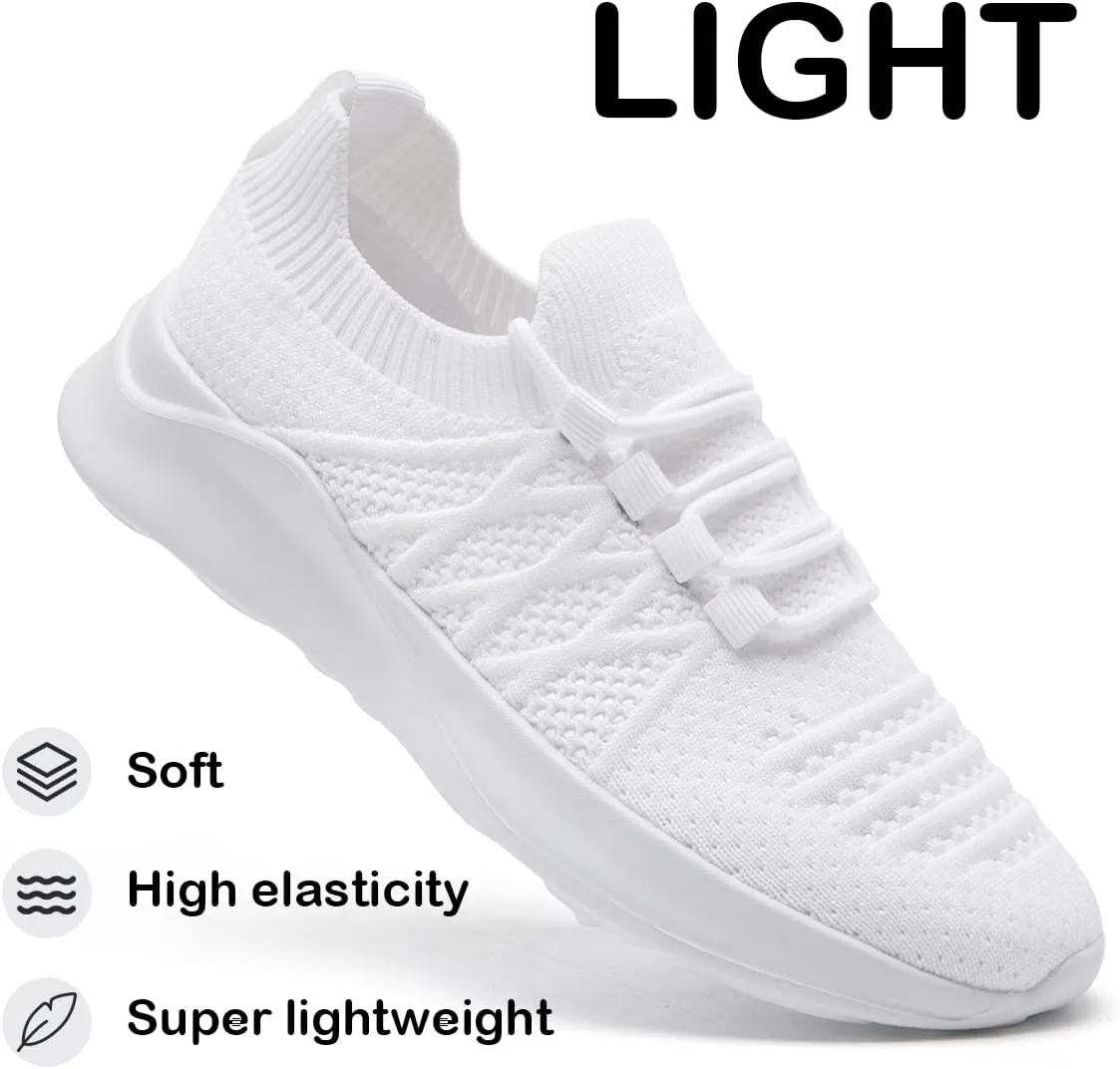 Womens Running Shoes Walking Tennis Sneakers Slip on Gym Sports Workout Jogging Mesh Breathable Lightweight Non Slip Comfortable Fashion