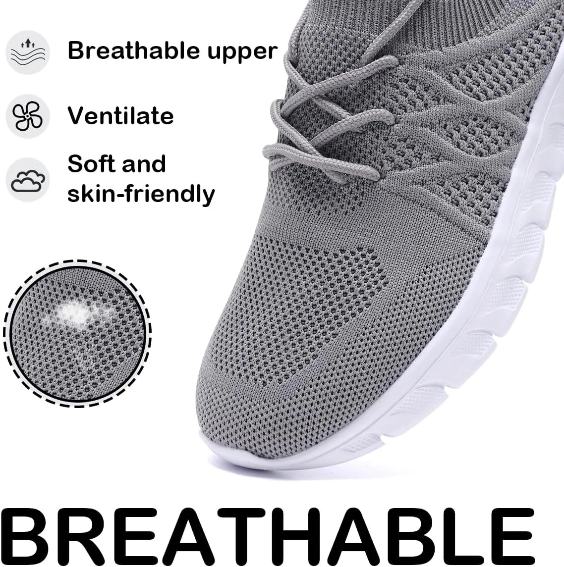 Womens Running Shoes Walking Tennis Sneakers Slip on Gym Sports Workout Jogging Mesh Breathable Lightweight Non Slip Comfortable Fashion