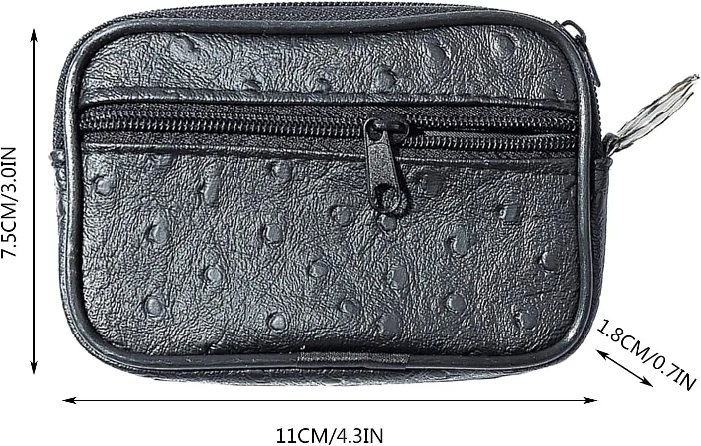 Women's Wallet Large Capacity Double Zip Ladies Card Phone Holder RFID Blocking Wristlet Leather Compact Wallet