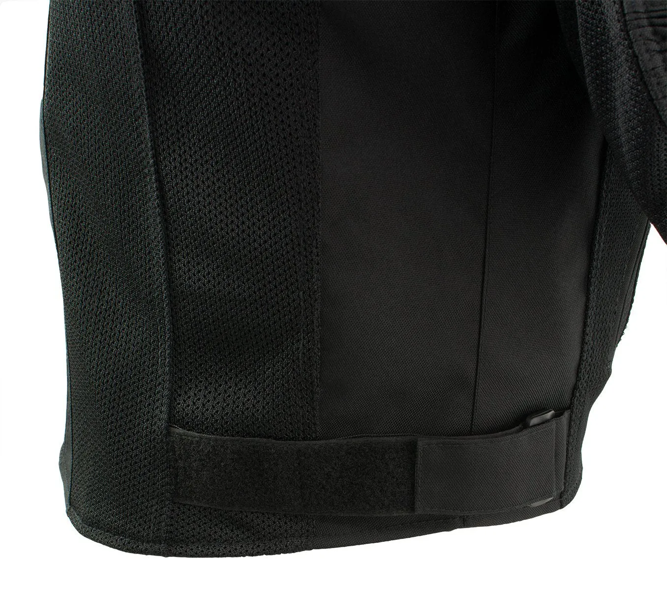 Xelement B91033 Men's 'Requiem' Black Mesh Jacket with X-Armor and Removable Hoodie