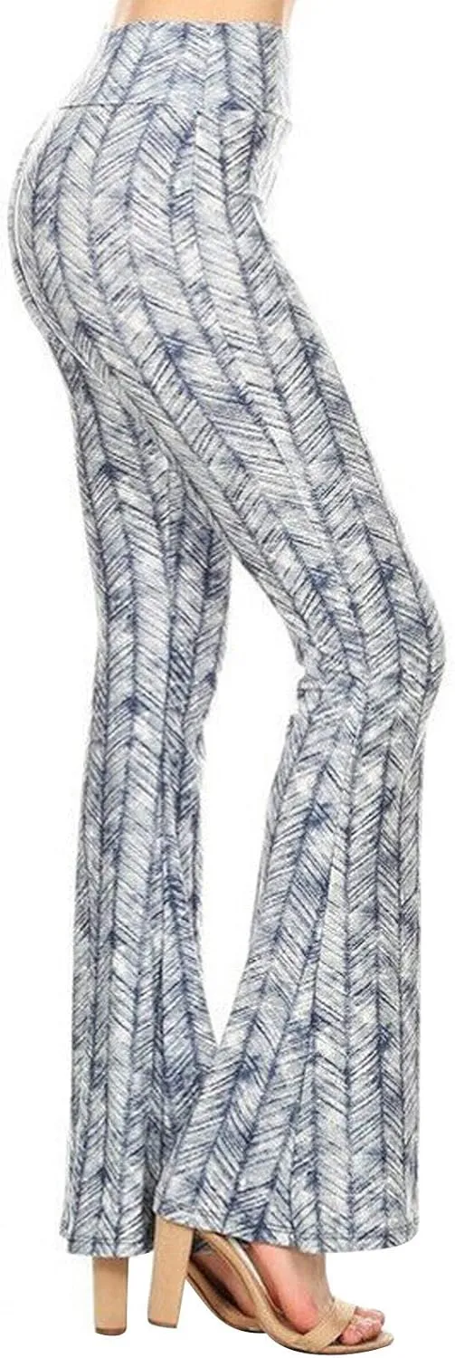 YOLAI Women's Stretch Flare Pants High Waist Palazzo Bell Bottom Trousers Yoga Workout Cropped Pants