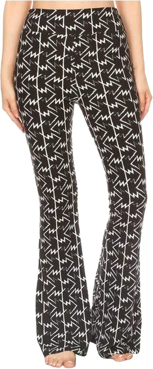 YOLAI Women's Stretch Flare Pants High Waist Palazzo Bell Bottom Trousers Yoga Workout Cropped Pants