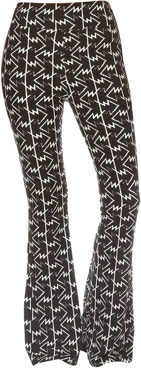 YOLAI Women's Stretch Flare Pants High Waist Palazzo Bell Bottom Trousers Yoga Workout Cropped Pants